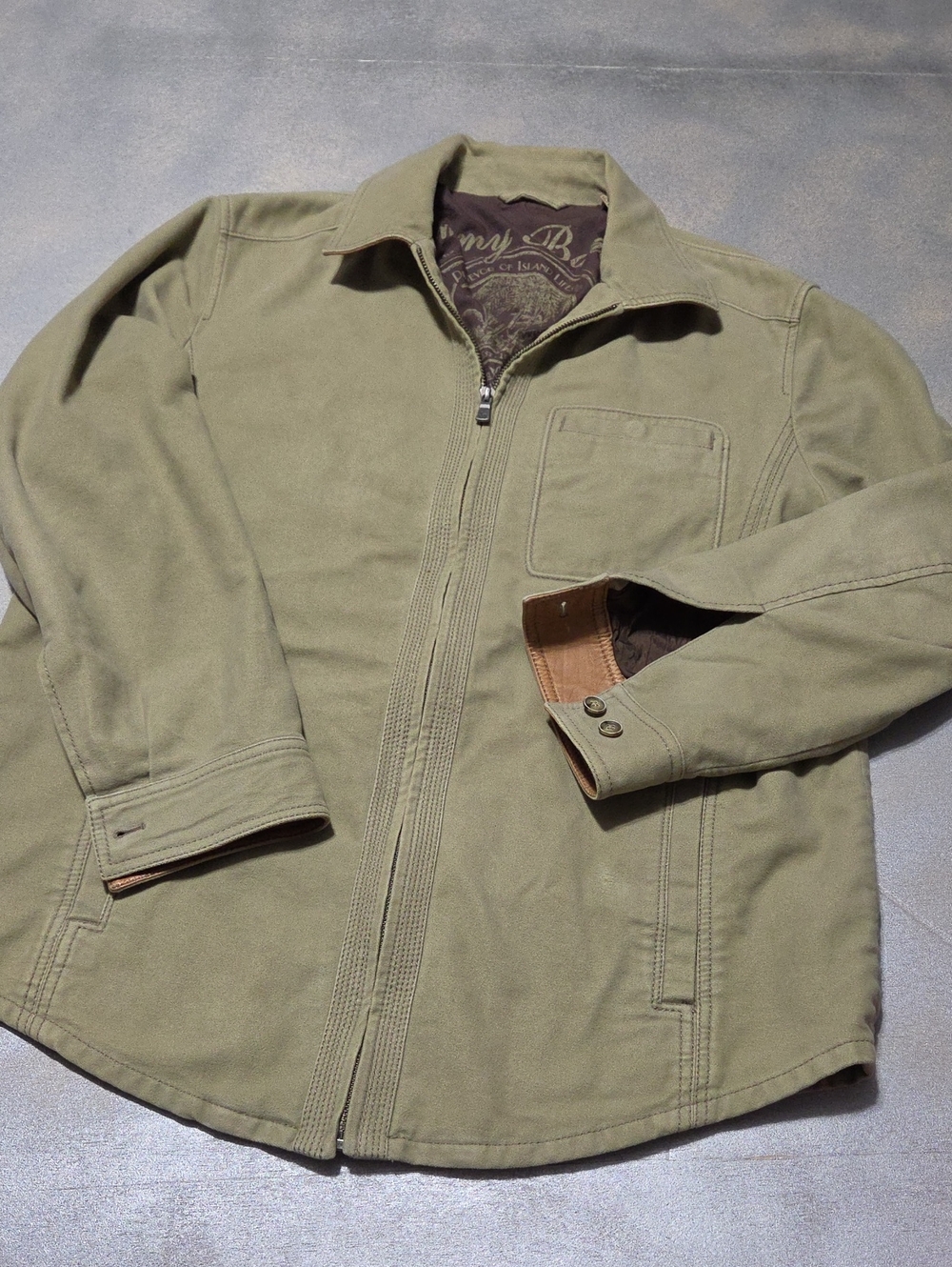 Tommy Bahama Military-Style Field Jacket in Olive Amazing Jacket! COTTON